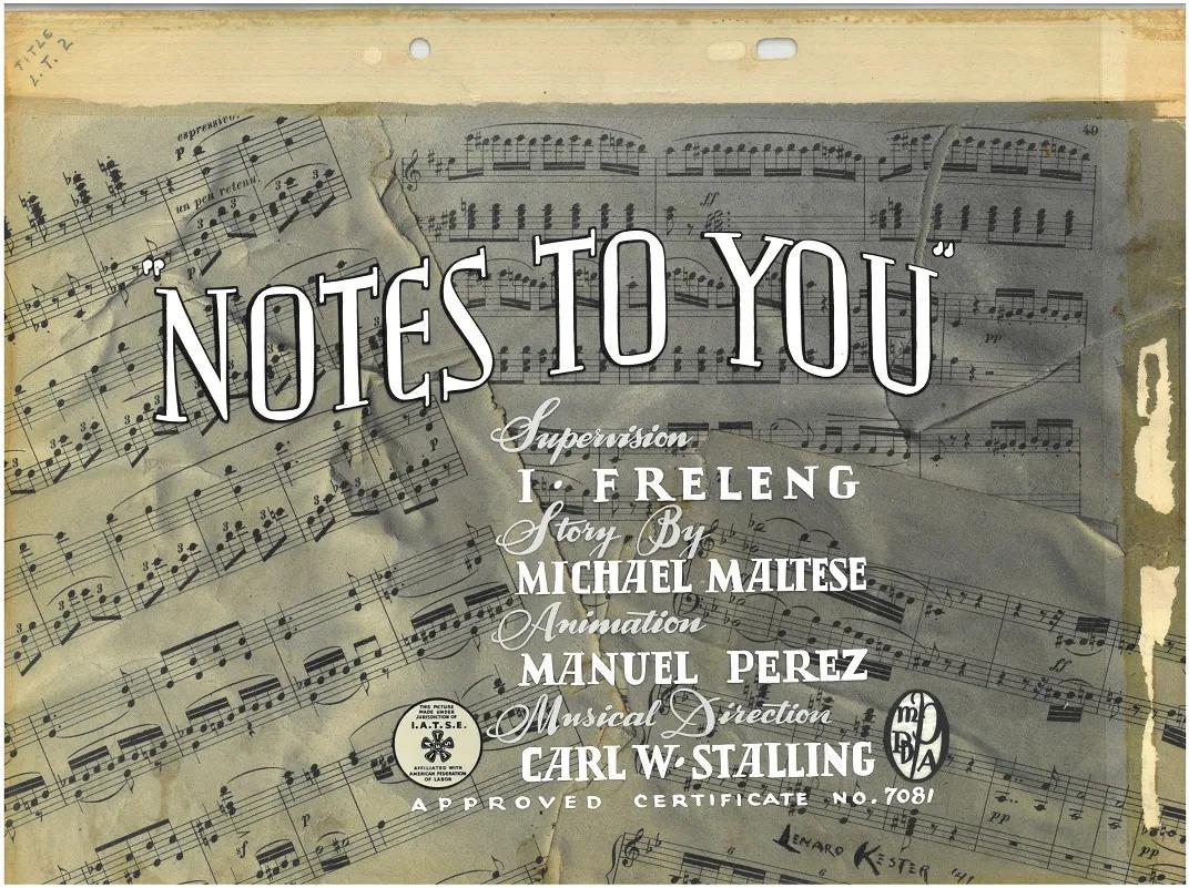 Notes to You (1941) Cover
