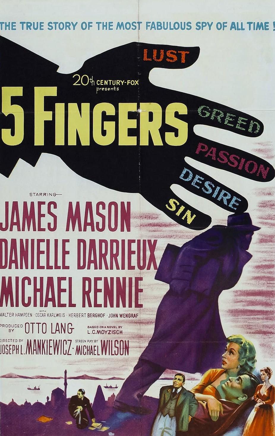 5 Fingers (1952) Cover
