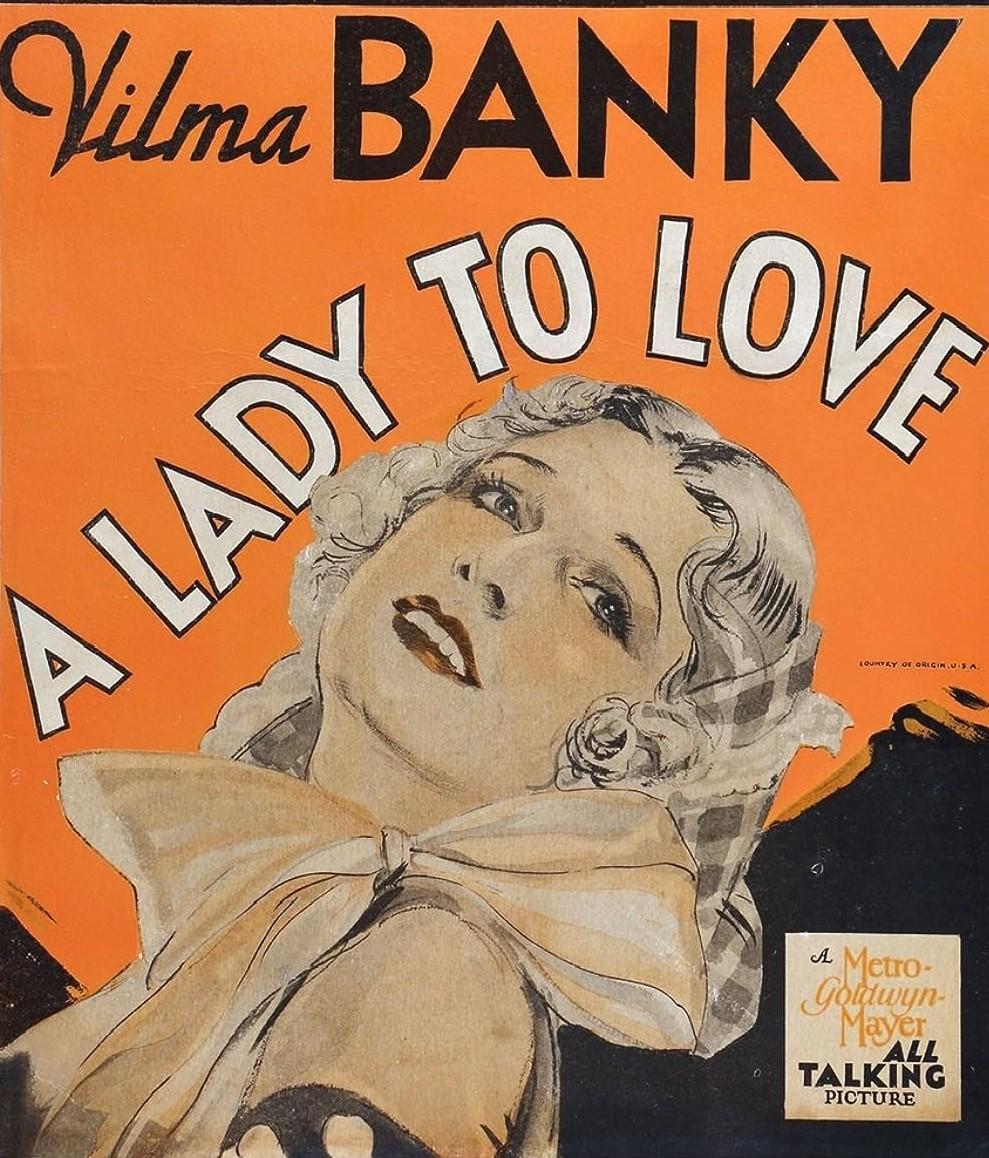 A Lady to Love (1930) Cover