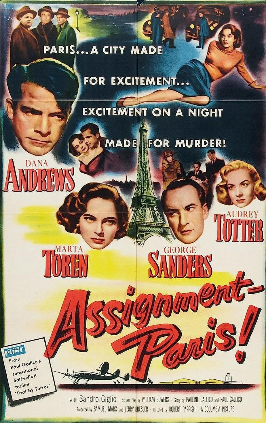 Assignment-Paris (1952) Cover