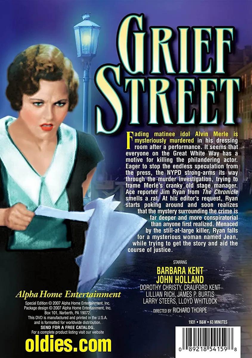 Grief Street (1931) Cover