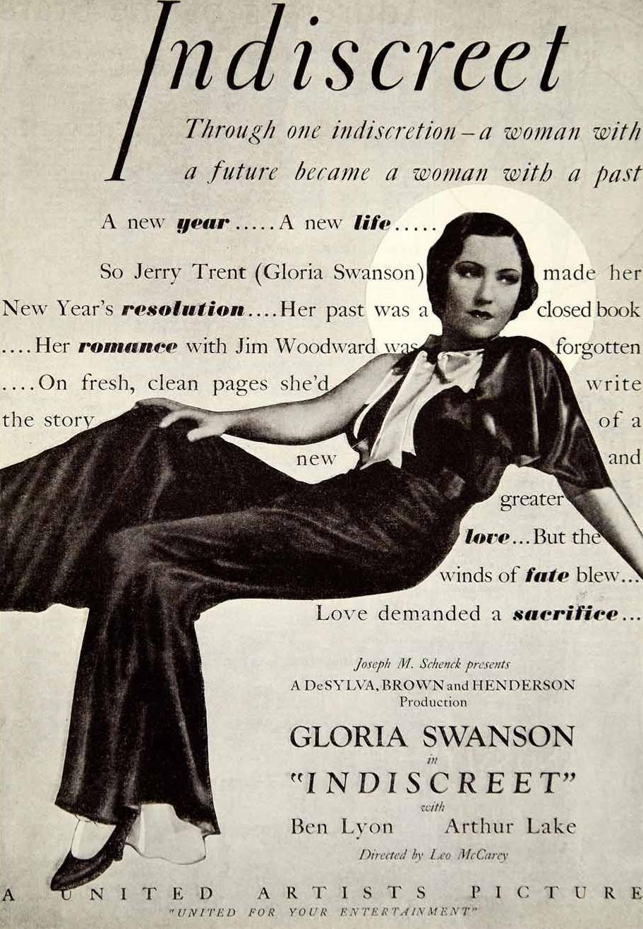 Indiscreet (1931) Cover