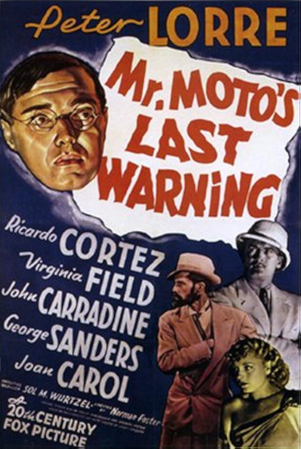 Mr. Moto’s Last Warning (1938) Cover