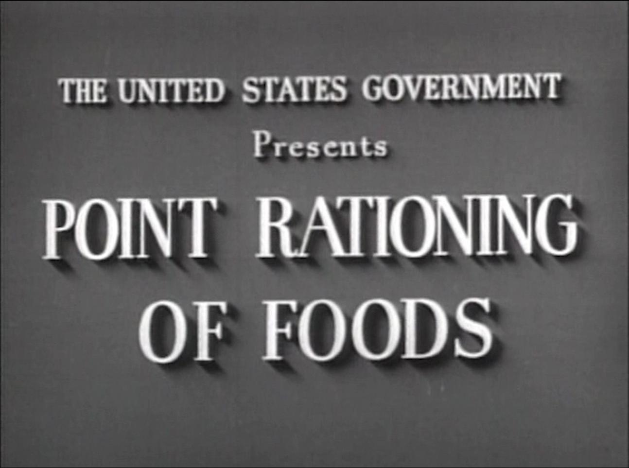 Point Rationing of Foods (1943) Cover