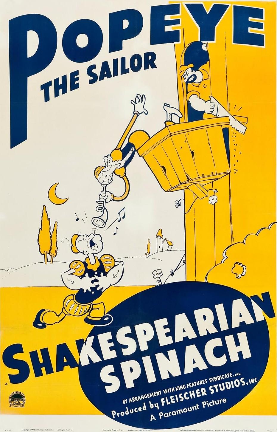 Shakespearian Spinach (1940) Cover