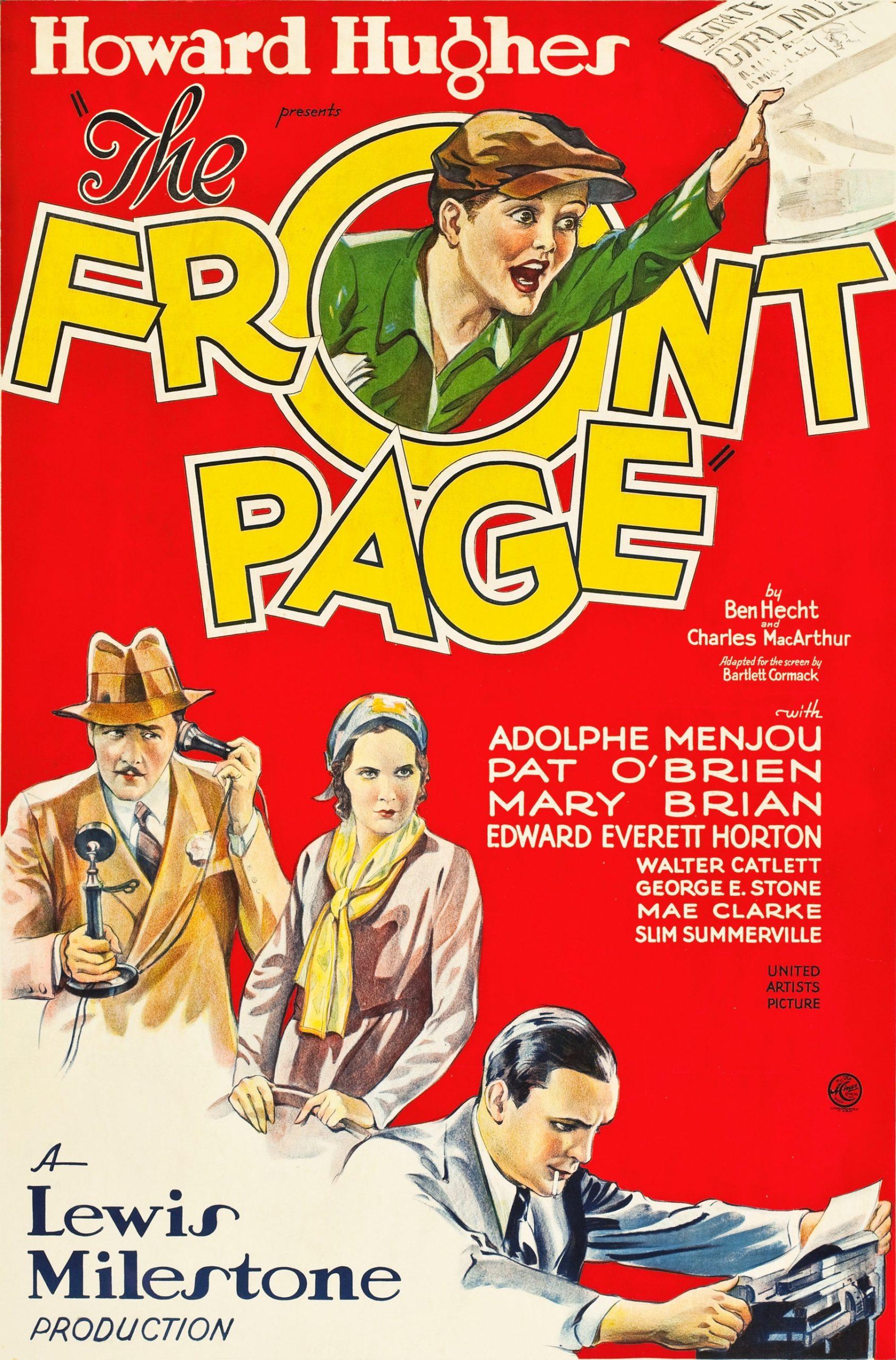 The Front Page (1931) Cover