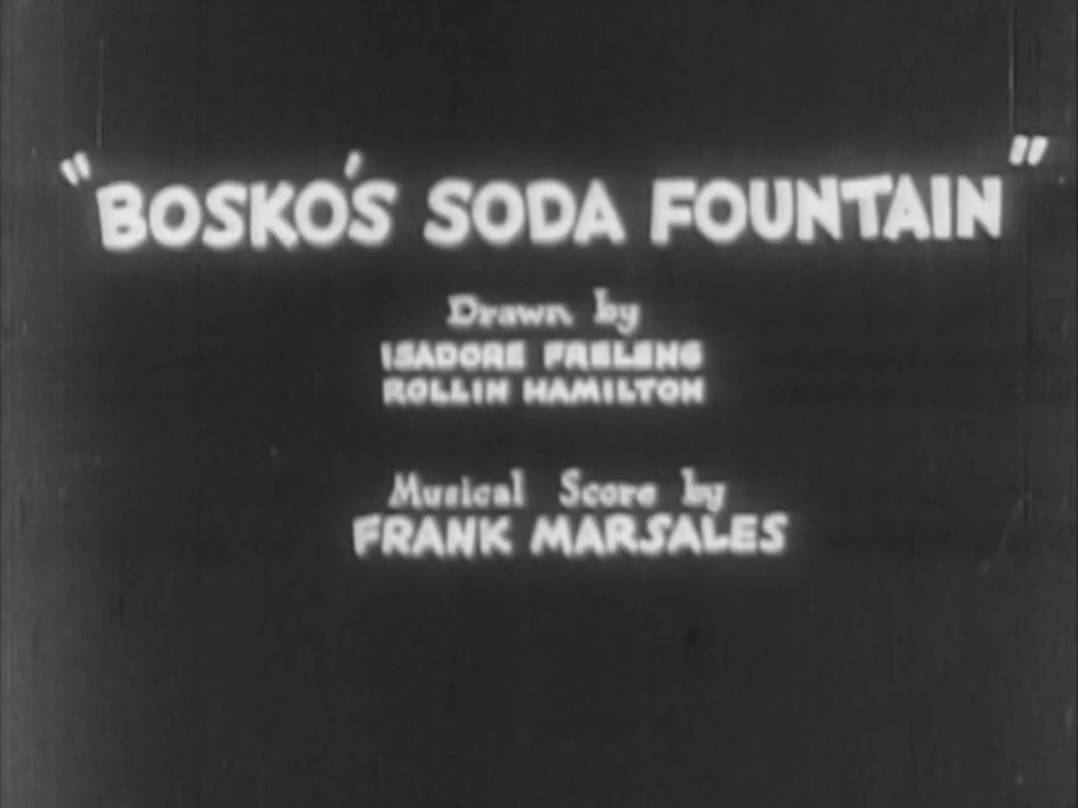 Bosko's Soda Fountain (1931) Cover